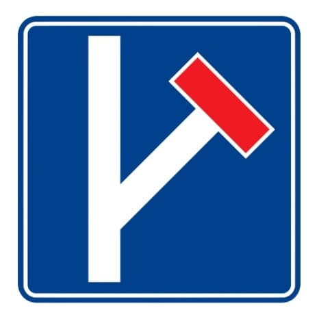 Girişi olmayan yol kavşağı — Bilgi İşaretleri