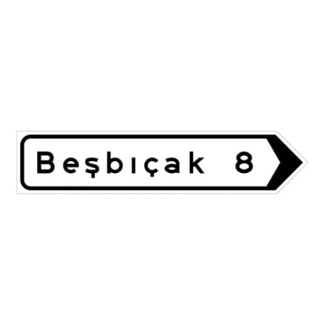 Kavşak içi yön levhası (Köy ve mahalle) — Bilgi İşaretleri