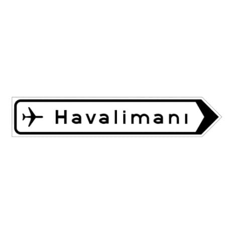 Kavşak içi yön levhası (Havalimanı) — Bilgi İşaretleri