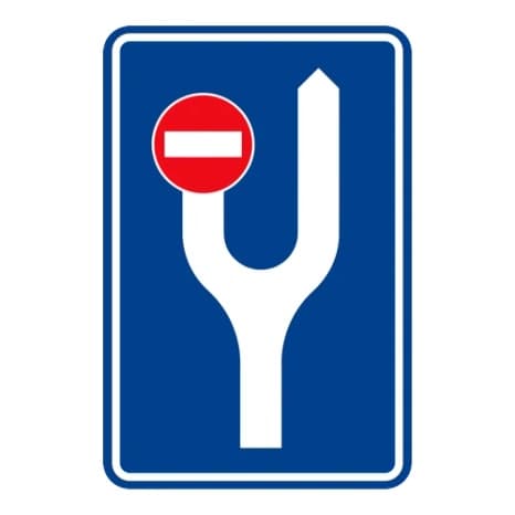 Bölünmüş Yol Öncesi Yol Levhası — Bilgi İşaretleri