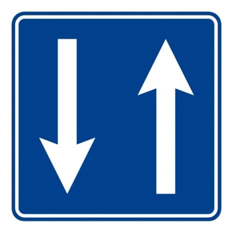 İki Yönlü Yol — Bilgi İşaretleri
