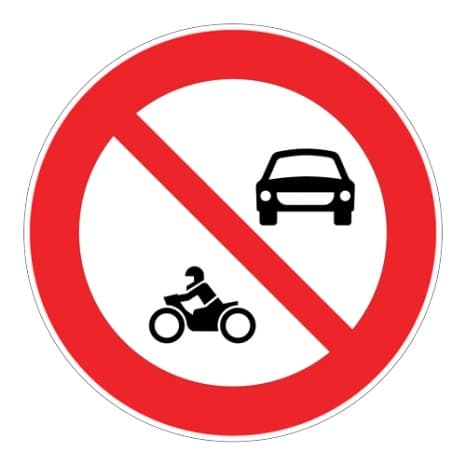 Motorlu Taşıt Giremez — Trafik Tanzim İşaretleri
